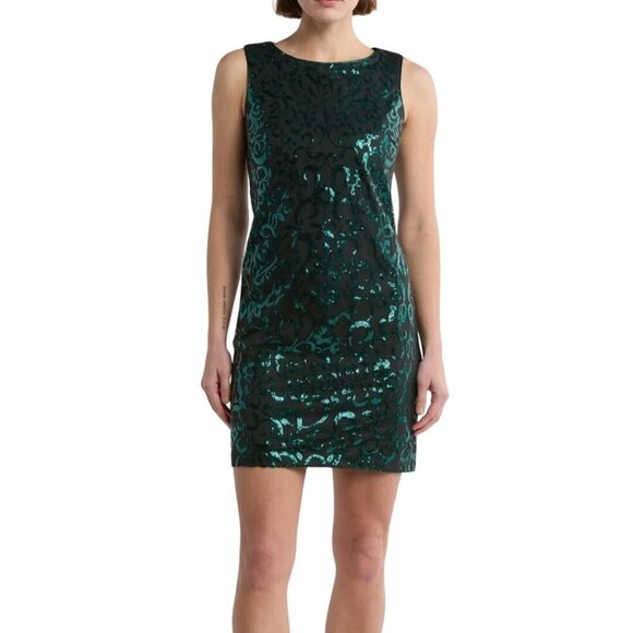 Vince Camuto Dresses & Skirts - Vince Camuto Sequined Sheath Dress Emerald Green Size 14
